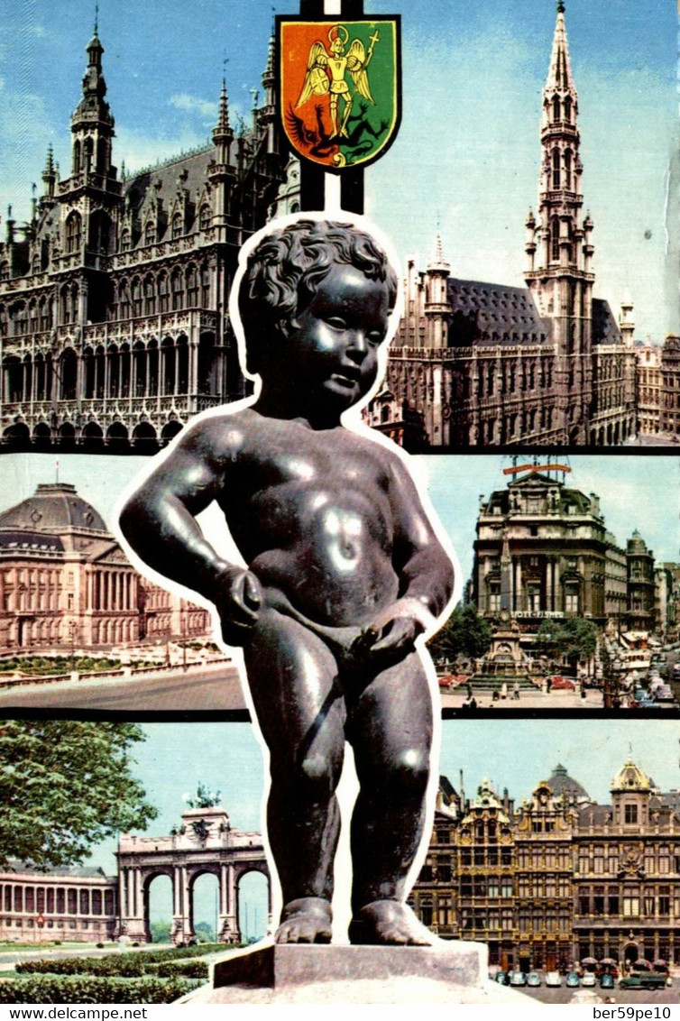 BELGIQUE SOUVENIR DE BRUXELLES MULTI VUES - Panoramische Zichten, Meerdere Zichten