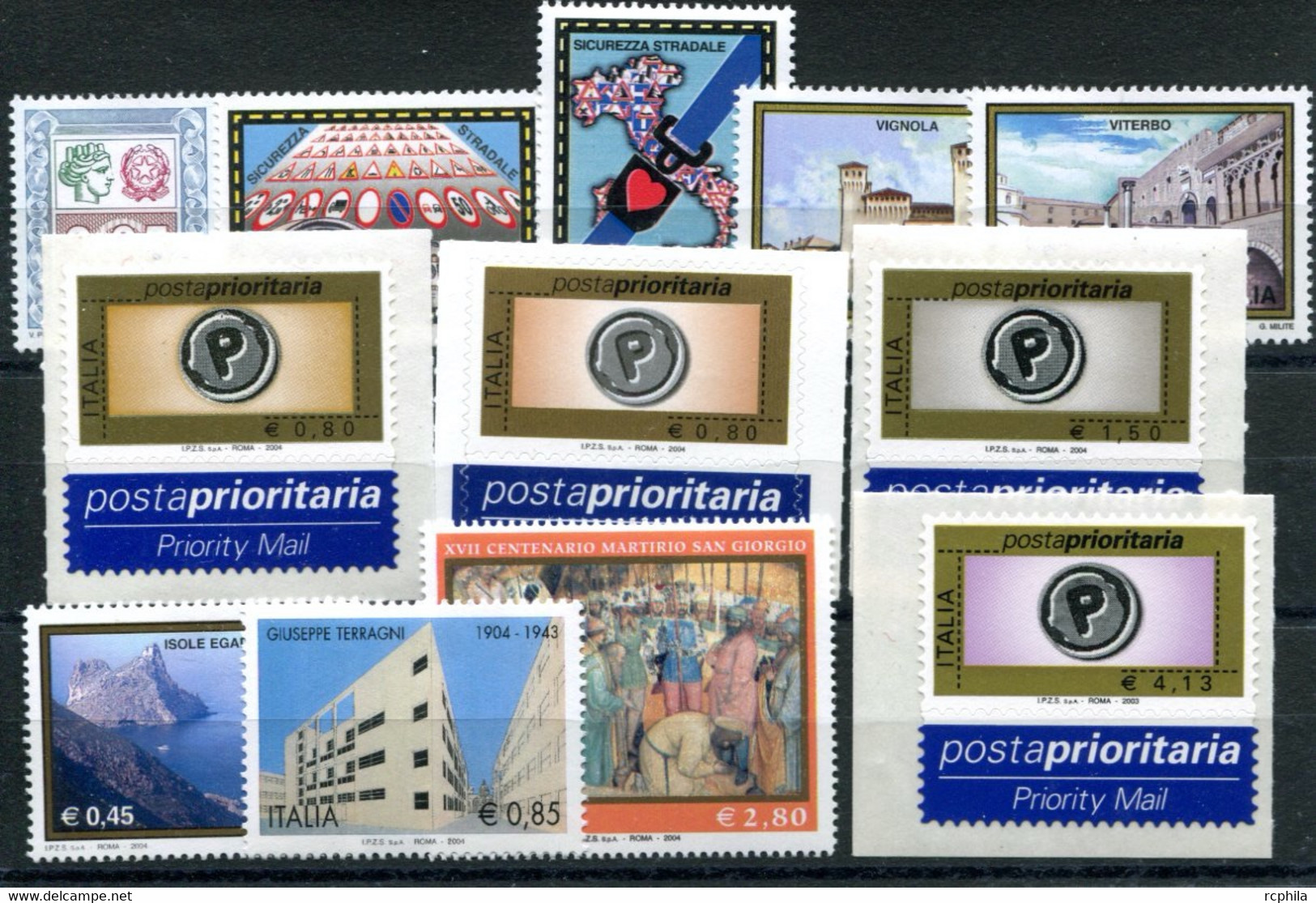 RC 22058 ITALIE LOT DE TIMBRES A LA FACIALE NEUFS ** SANS CHARNIERES - 2001-10: Neufs