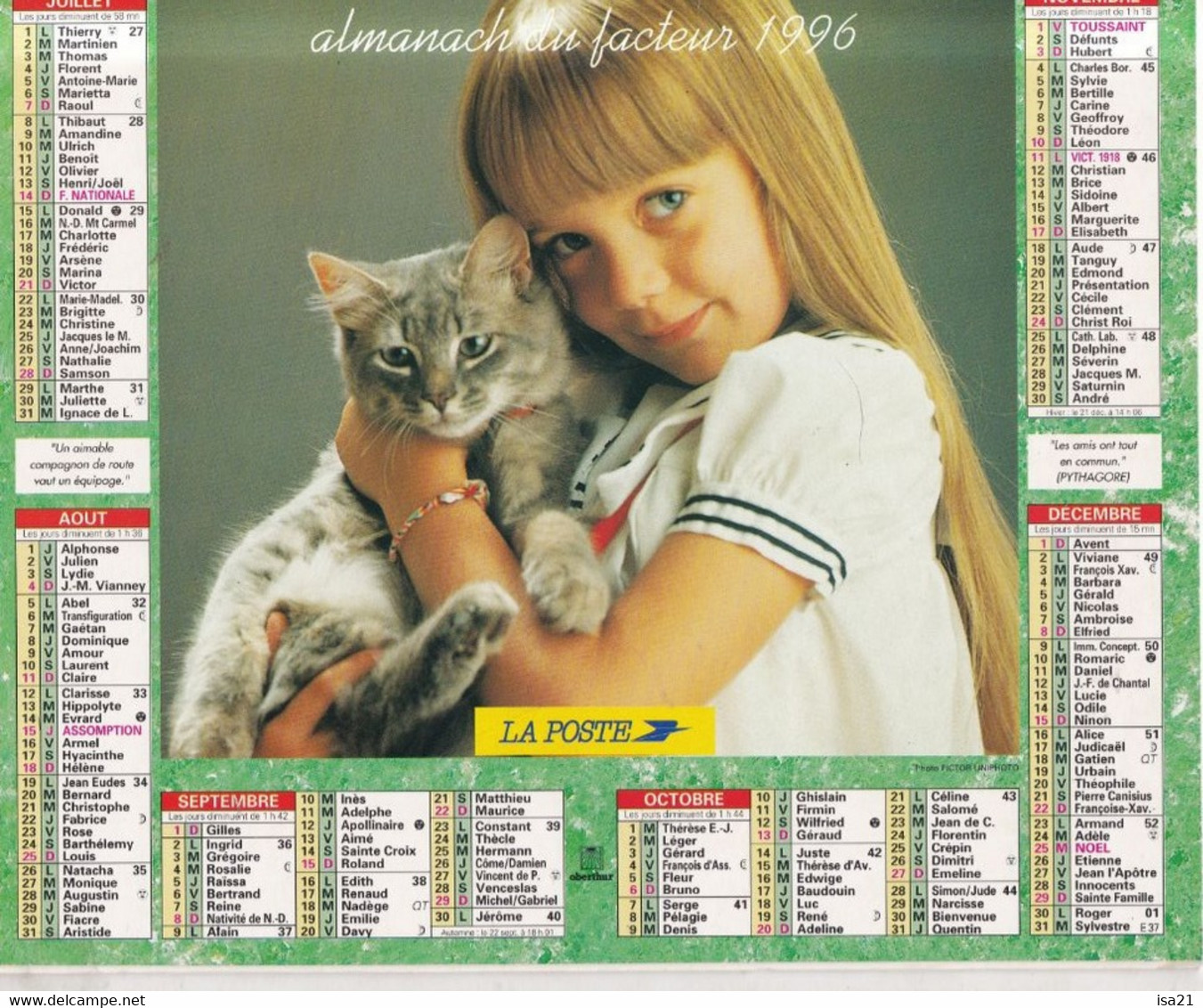Big : 1991-00 - Calendrier de la Poste, Almanach du Facteur: 1991