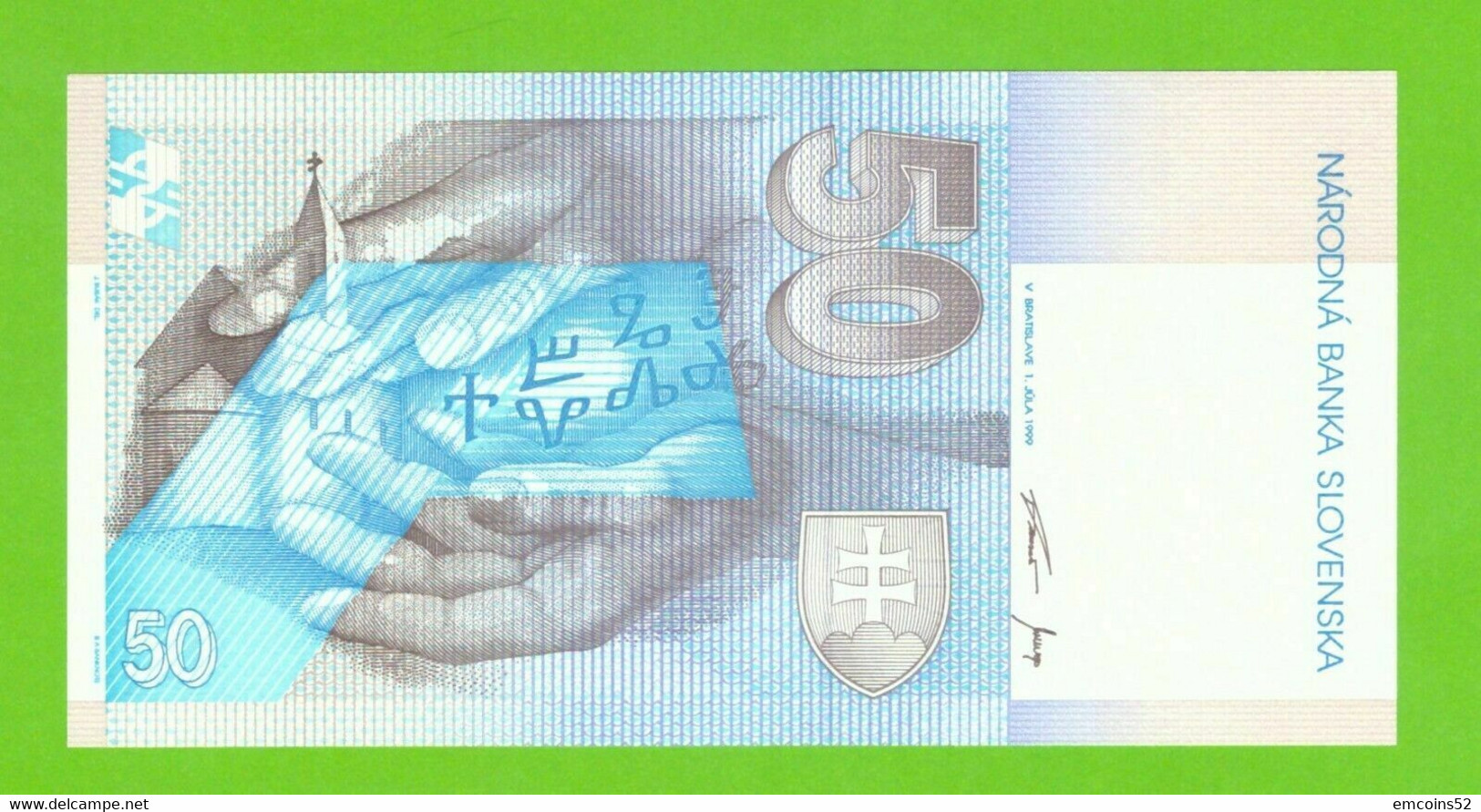 SLOVAKIA 50 KORUN 1999  P-21c  UNC - Slovaquie