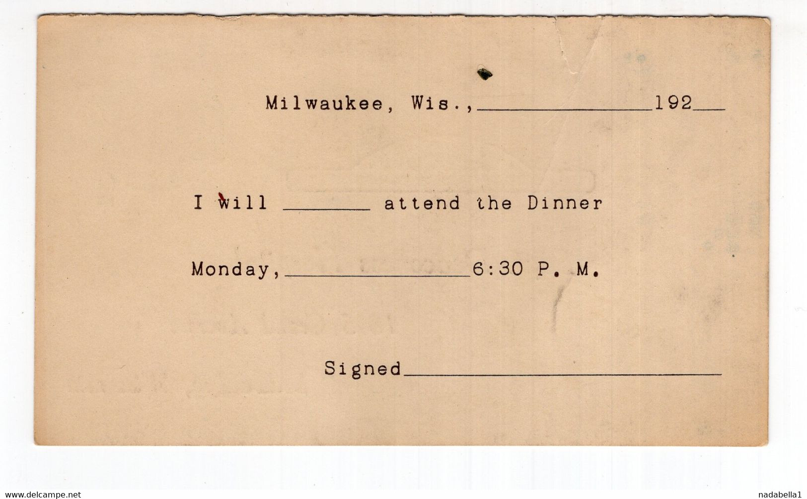 1920s UNITED STATES,AMERICA,MILWAUKEE,1 CENT STATIONERY CARD,REPLY PART,MINT,PRINT AT THE BACK - 1921-40