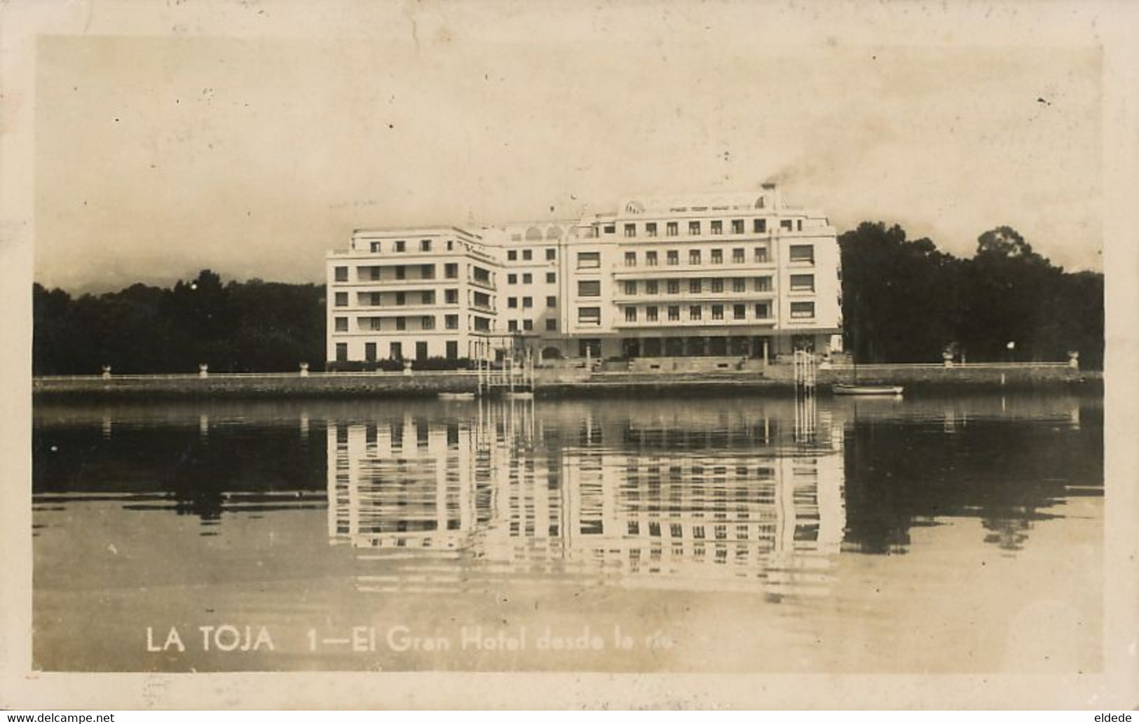 Real Photo La Toja El Gran Hotel Desde La Rio  Poligrafica La Guardia - Pontevedra