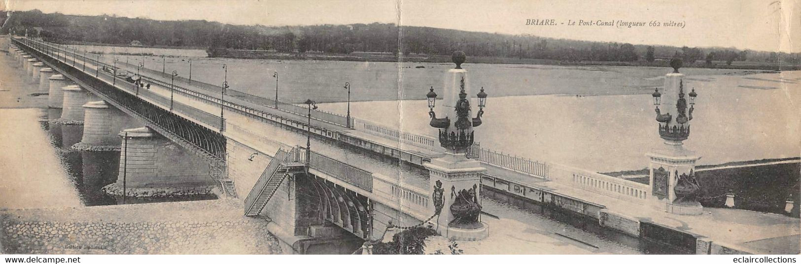 Briare        45        Le Pont Canal     -  Carte Double -     (voir Scan) - Briare