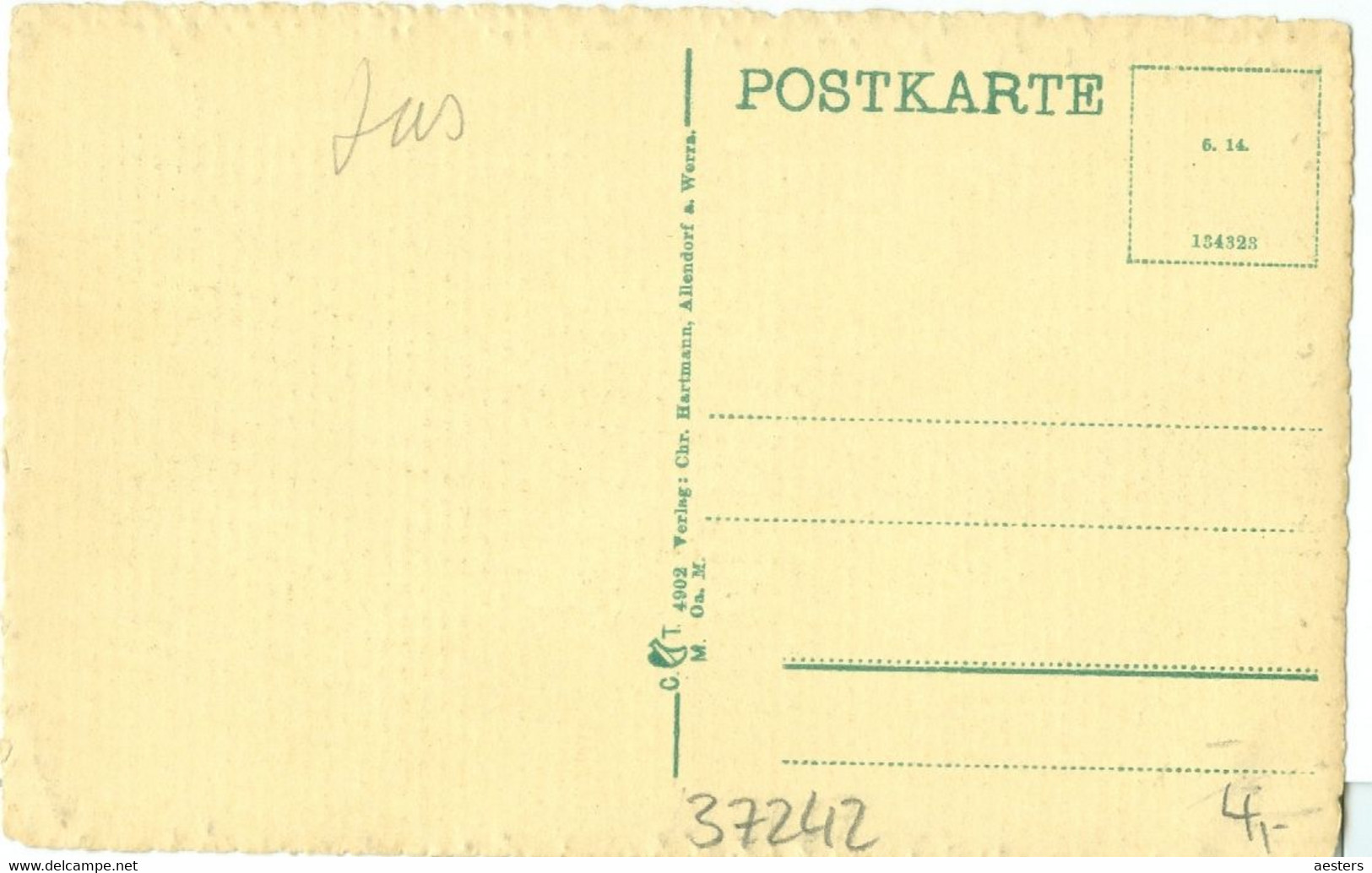 Allendorf A.d. Werra; Ortsansicht - Nicht Gelaufen. (Chr. Hartmann - Allendorf) - Bad Sooden-Allendorf