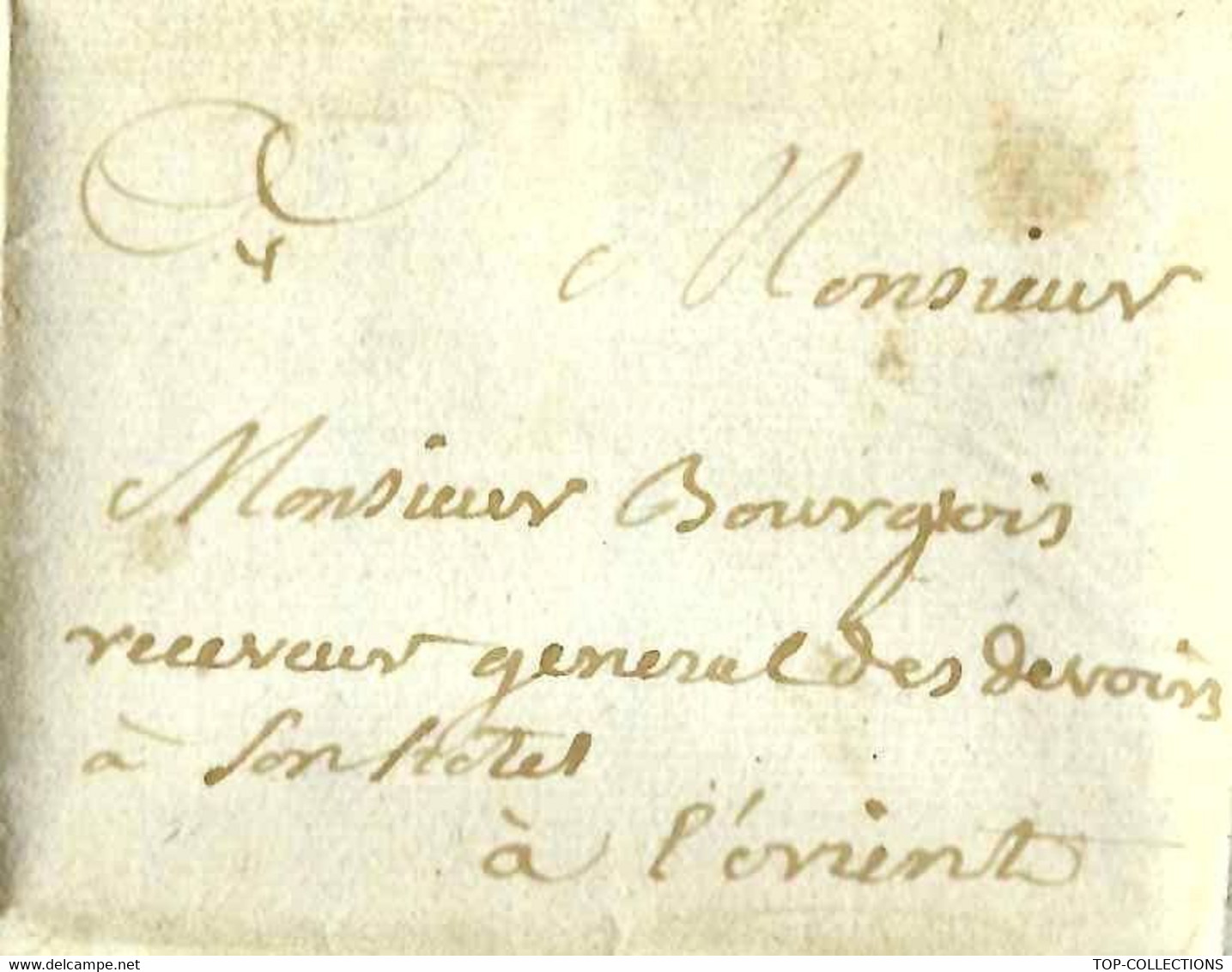 1778 ANCIEN REGIME LETTRE Signée Pour Bourgeois Receveur Général Des Fermes Ancien Régime Lorient - ... - 1799