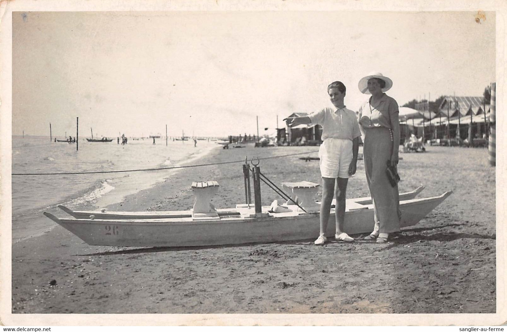 CPA ITALIE CARTE PHOTO SOUVENIR DU LIDO VENISE - Autres & Non Classés