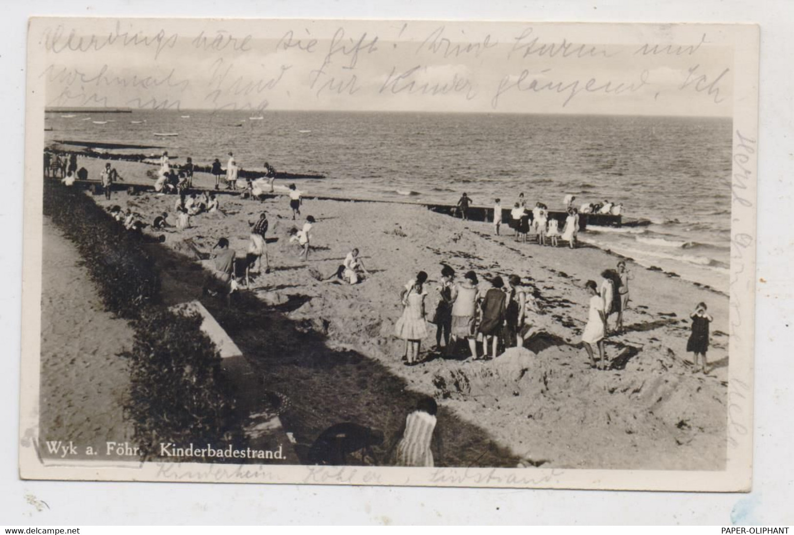 2270 WYK Auf Föhr, Kinderbadestrand, 1928 - Föhr