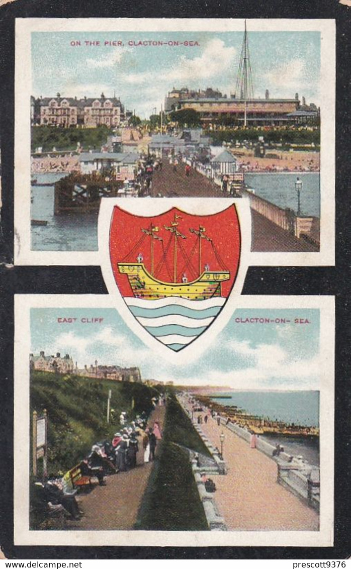 Vintage Clacton On Sea Multiview - Used  Postcard - Essex - - Clacton On Sea