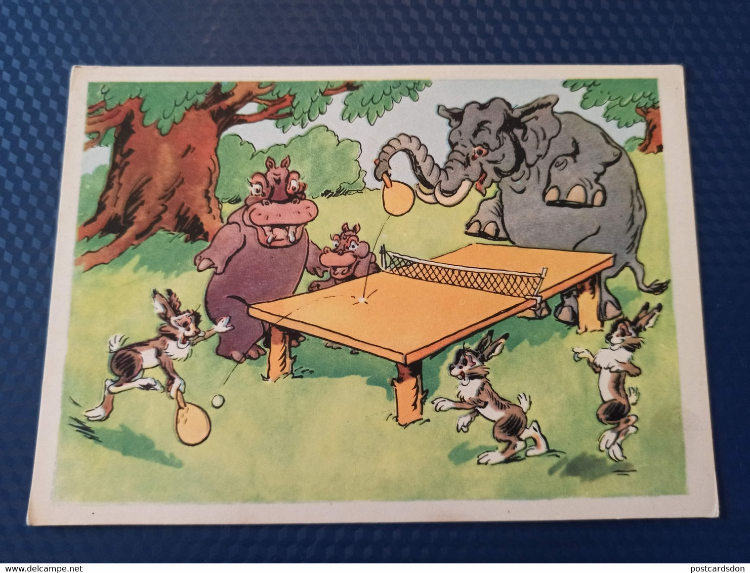 Bazhenov "Table Tennis Champions ". 1961 - USSR  - Ping Pong - Hippo - Elephant - Tennis De Table