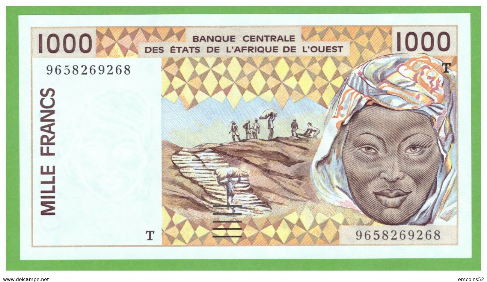 TOGO W.A.S. 1000 FRANCS 1996  P-811Tf UNC - Togo