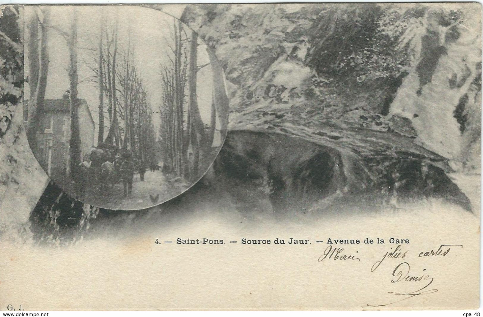 HERAULT : St Pons, Source Du Jaur, Avenue De La Gare - Saint-Pons-de-Mauchiens