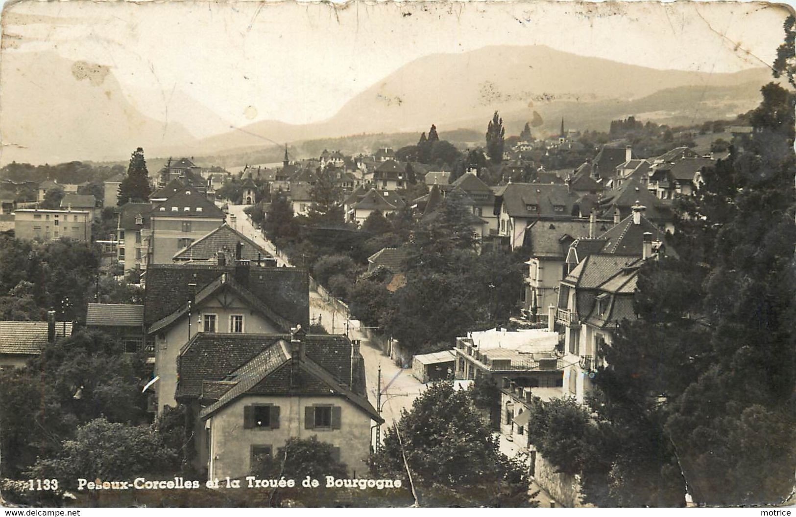 PESEUX CORCELLES - Et La Trouée De Bourgogne (carte Vendue En L'état). - Corcelles