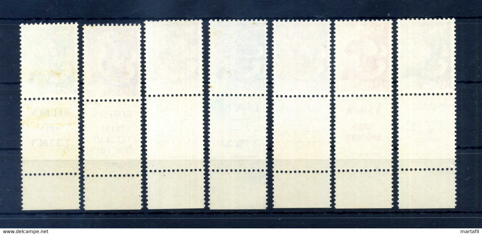 1957-59 ISRAELE SET MNH ** 128/132A Senza Filigrana Con Tab Completa - Unused Stamps (with Tabs)