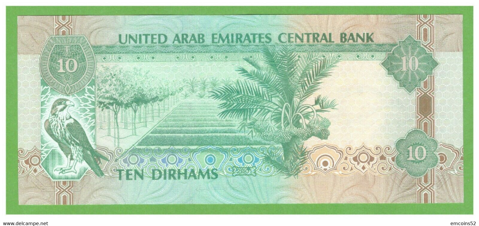 UNITED ARAB EMIRATES 10 DIRHAMS 2001  P-20b  UNC - Emirats Arabes Unis