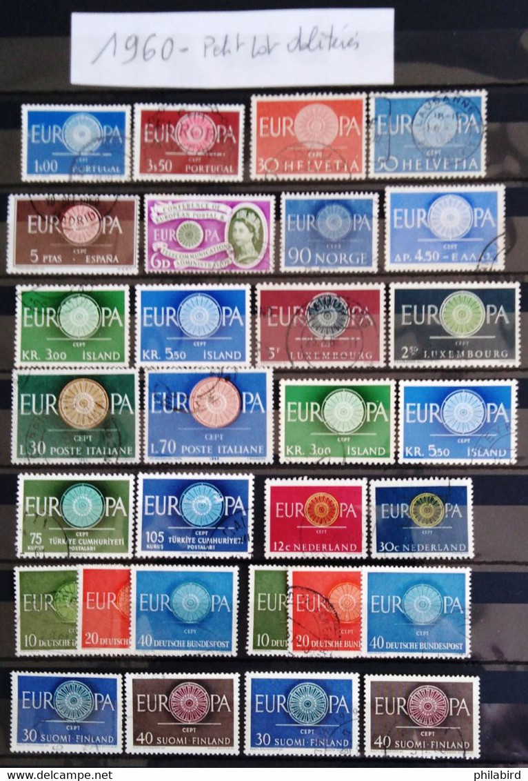 EUROPA 1960 - Petit Lot Timbres Oblitérés - 1960