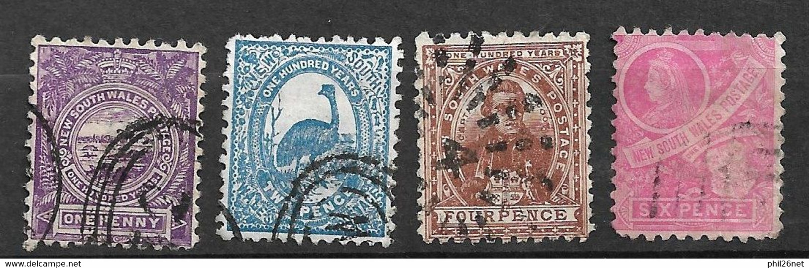 Australie Nouvelle Galles Du Sud N° 59 à 62    Oblitérés   B / TB     - Used Stamps