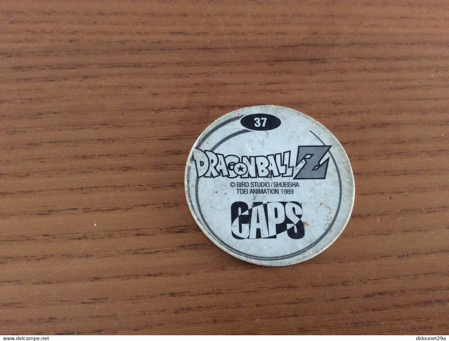 POG CAPS BIRD STUDIO/SHUEISHA 1989 "DRAGONBALL Z N°37" - Dragon Ball