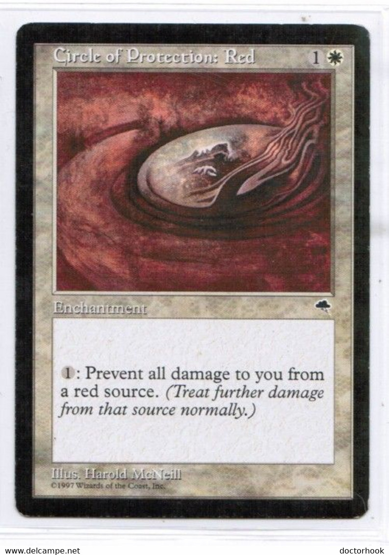 MAGIC The GATHERING  "Circle Of Protection Red"---TEMPEST (MTG--139-3) - Sonstige & Ohne Zuordnung