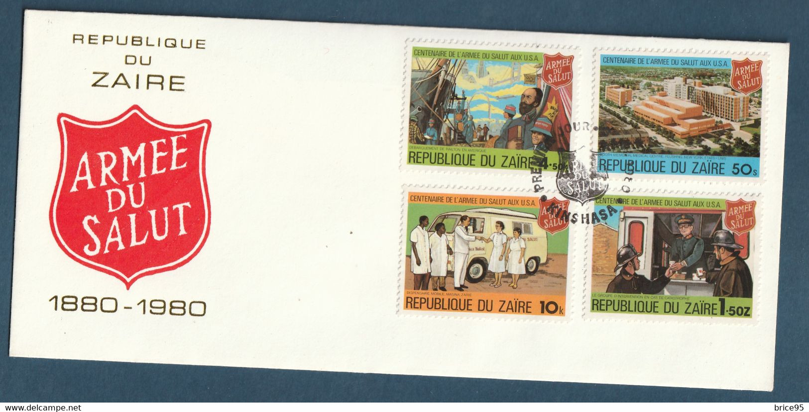 ⭐ Zaire - FDC - Premier Jour - Armée Du Salut - Kinshasa - 1980 ⭐ - 1980-1989