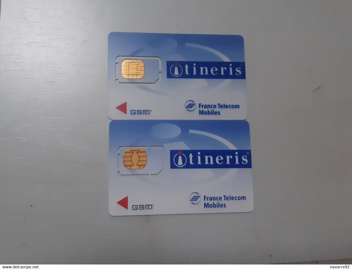 LOT 2 ANCIENNES CARTES GSM SIM FRANCE TELECOM ITINERIS B.E !!! - Andere & Zonder Classificatie