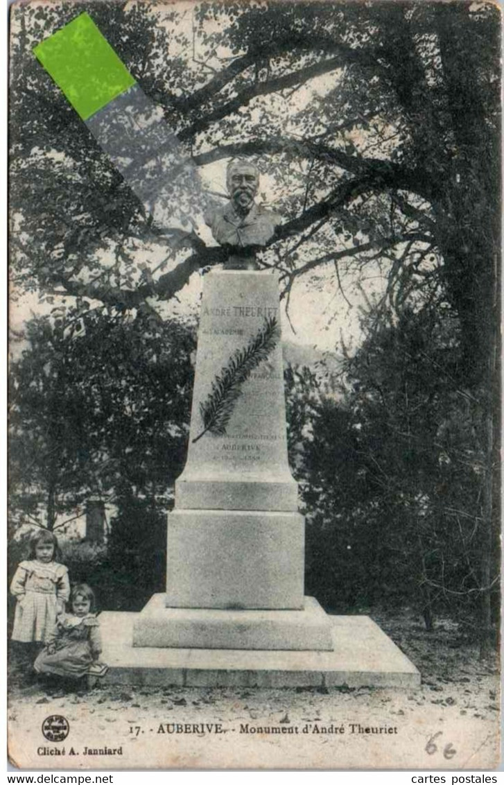 * AUBERIVE Monument D'André Theuriet - Auberive