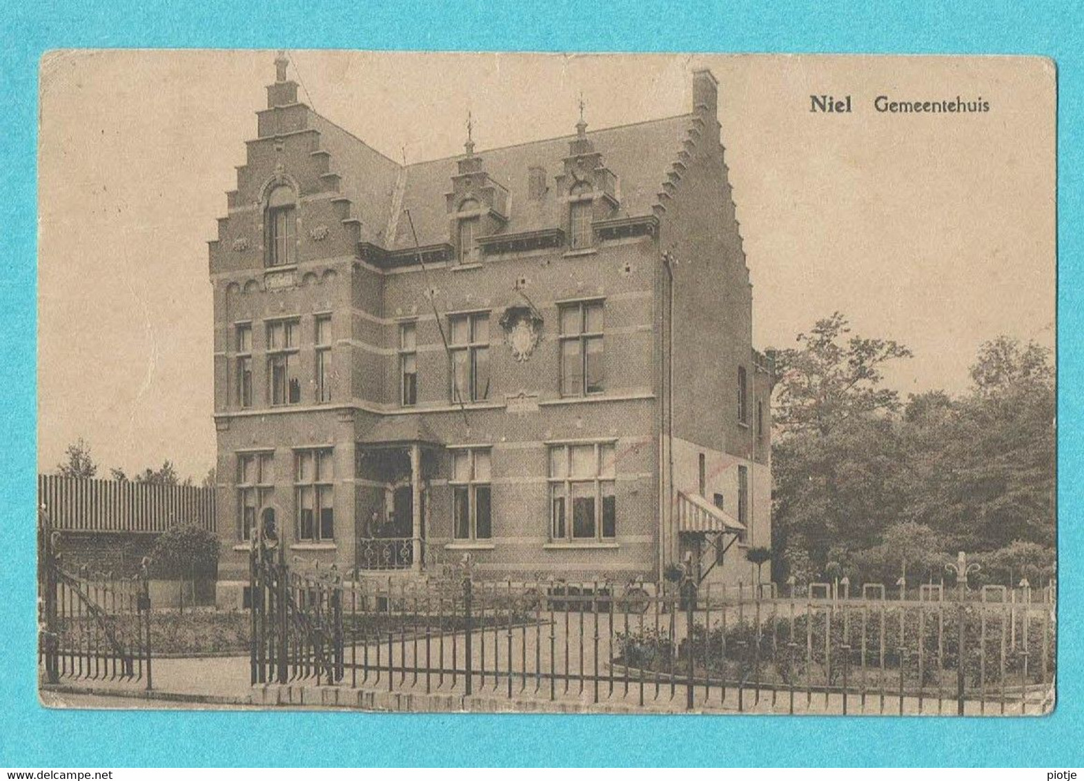 * Niel (Antwerpen - Anvers) * (Uitg De Brauwere - Van De Mosselaer) Gemeentehuis, Hotel De Ville, Entrée, Rare Old - Niel