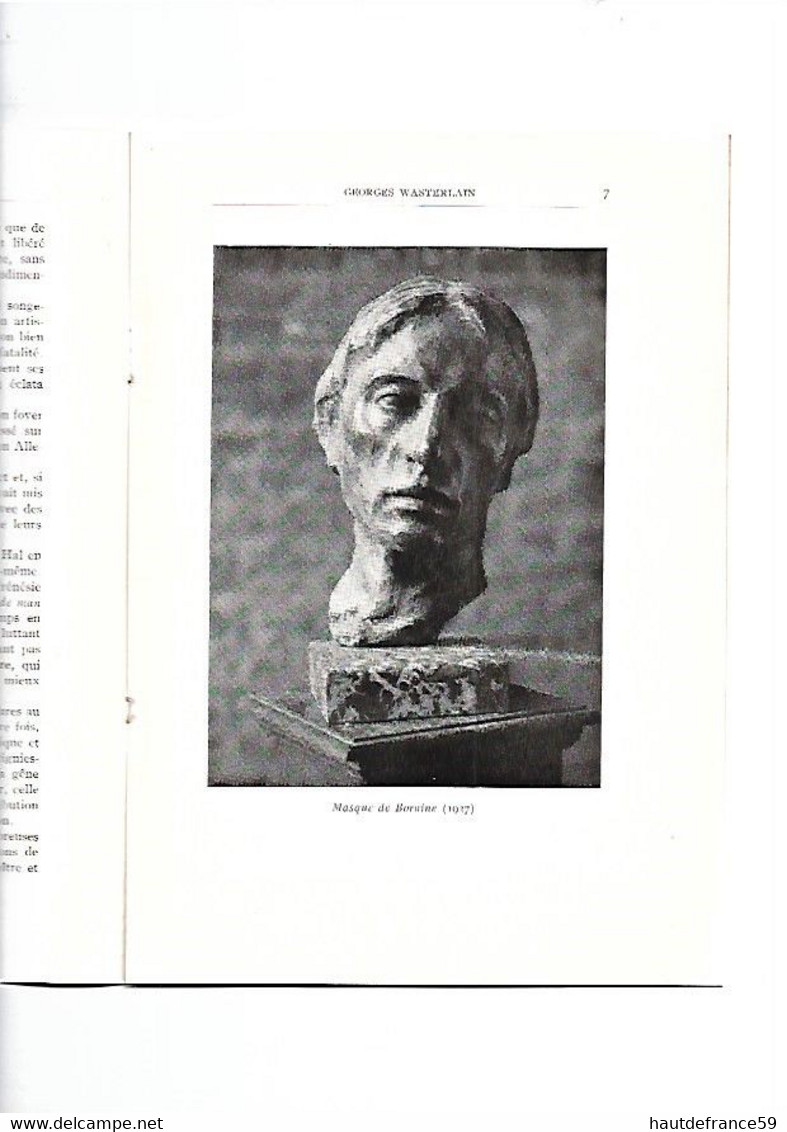 Monographie 1937 Médaillons D Artistes GEORGES WASTERLAIN édit Vie Wallonne Liège Né En 1889 à Chapelle-lez-Herlaimont - Andere & Zonder Classificatie