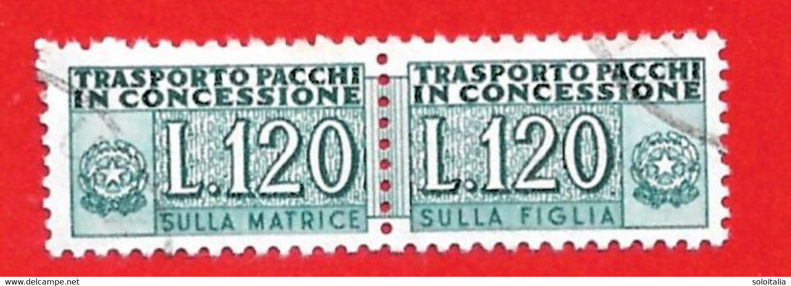 1946/81 (14/ll) Pacchi In Concessione Filigrana Stelle IV Lire 120 - Usato - Colis-concession