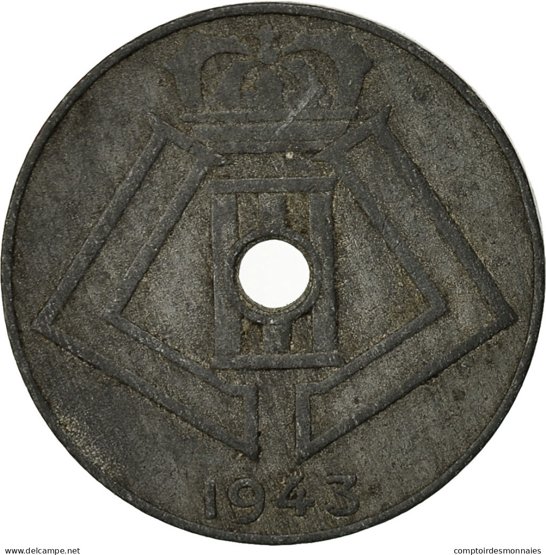 Monnaie, Belgique, 10 Centimes, 1943, TTB, Zinc, KM:125 - 10 Cents