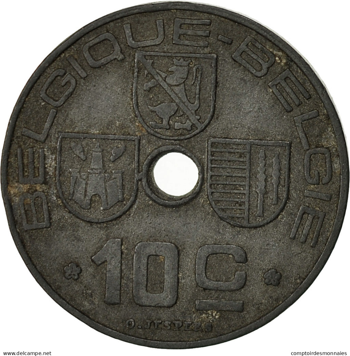 Monnaie, Belgique, 10 Centimes, 1943, TTB, Zinc, KM:125 - 10 Cents