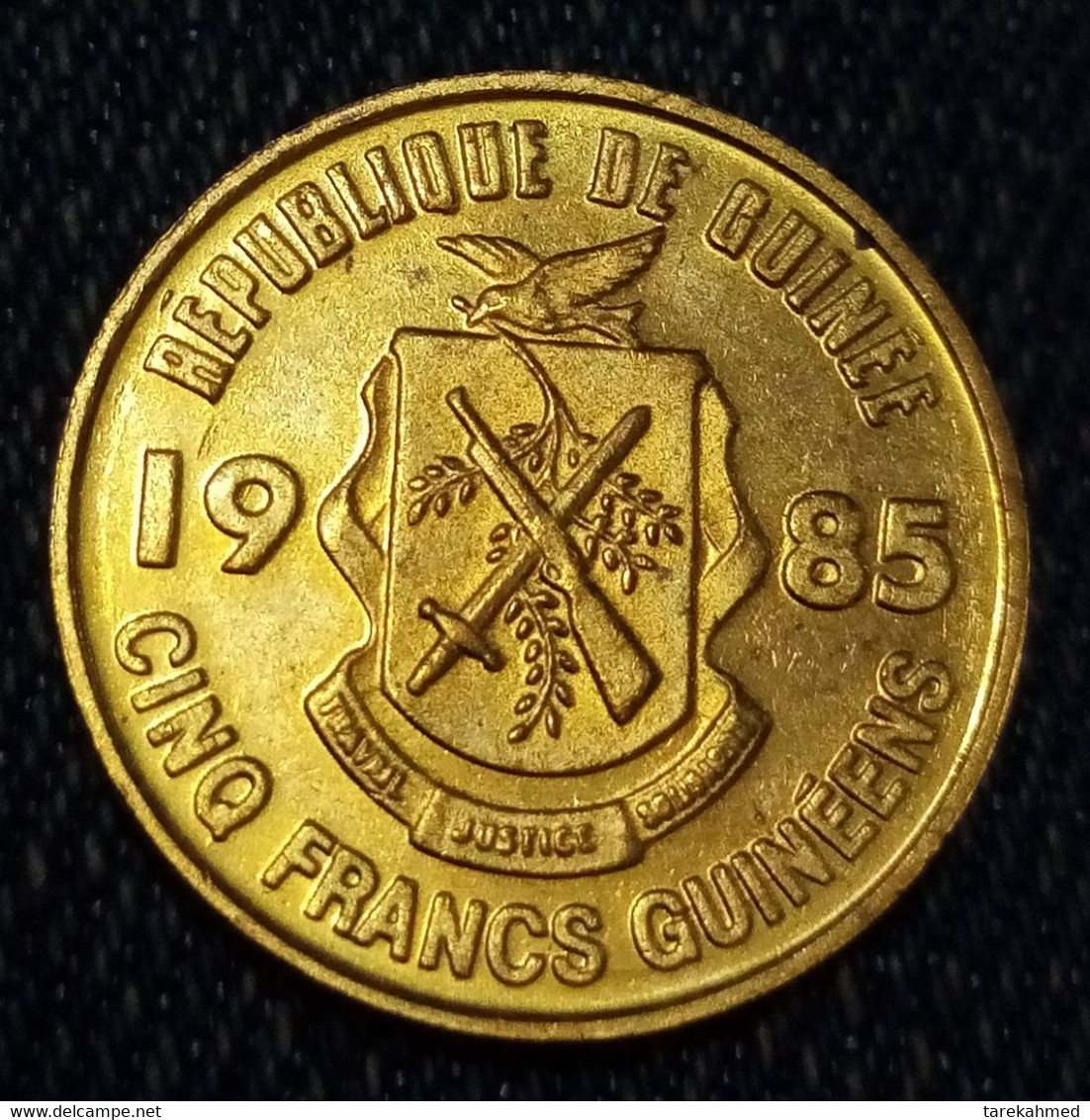 RÉPUBLIQUE DE GUINÉE : 5 FRANCS , 1985 , KM 53 , UNC , Agouz - Guinee