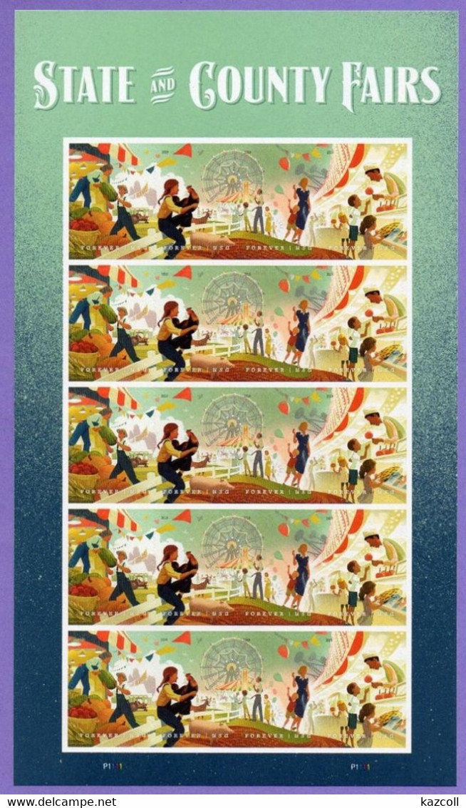 United States. USA 2019.  State And Country Fairs. Sheet Of 20 Self - Adhesive Stamp. MNH - Ongebruikt