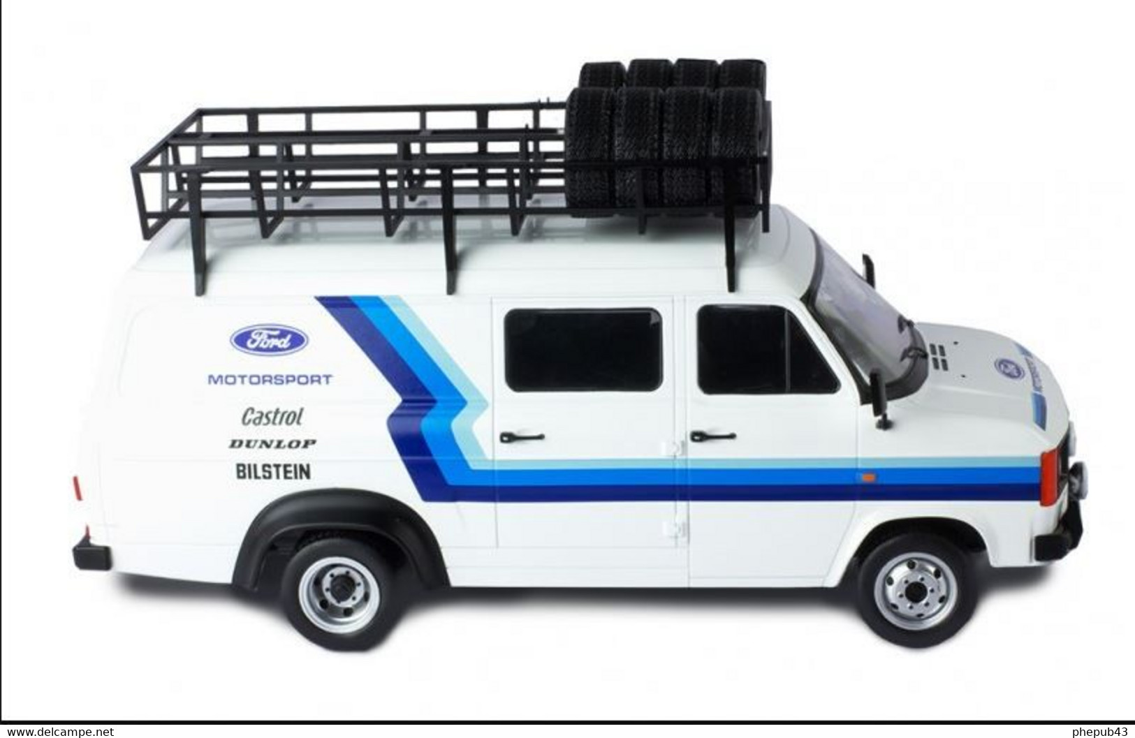 Ford Transit MK II - Team Ford Motorsport - 1979 - Assistance Rally Team (with Roof Accessories) - Ixo (1:18) - Ixo