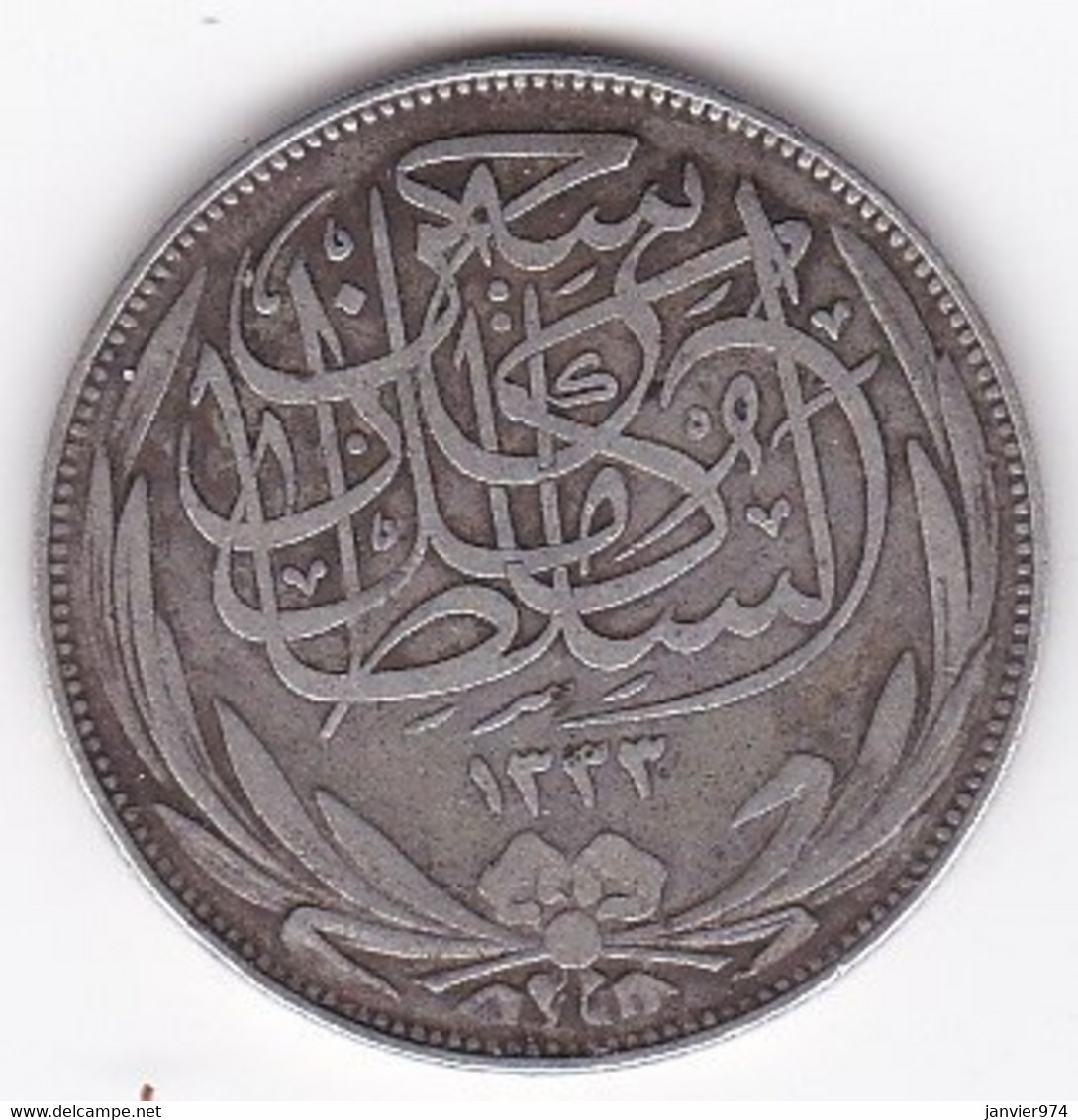 Egypte. 5 Piastres AH 1335 – 1917. Sultan Hussein Kamil. Argent .KM# 318 - Aegypten