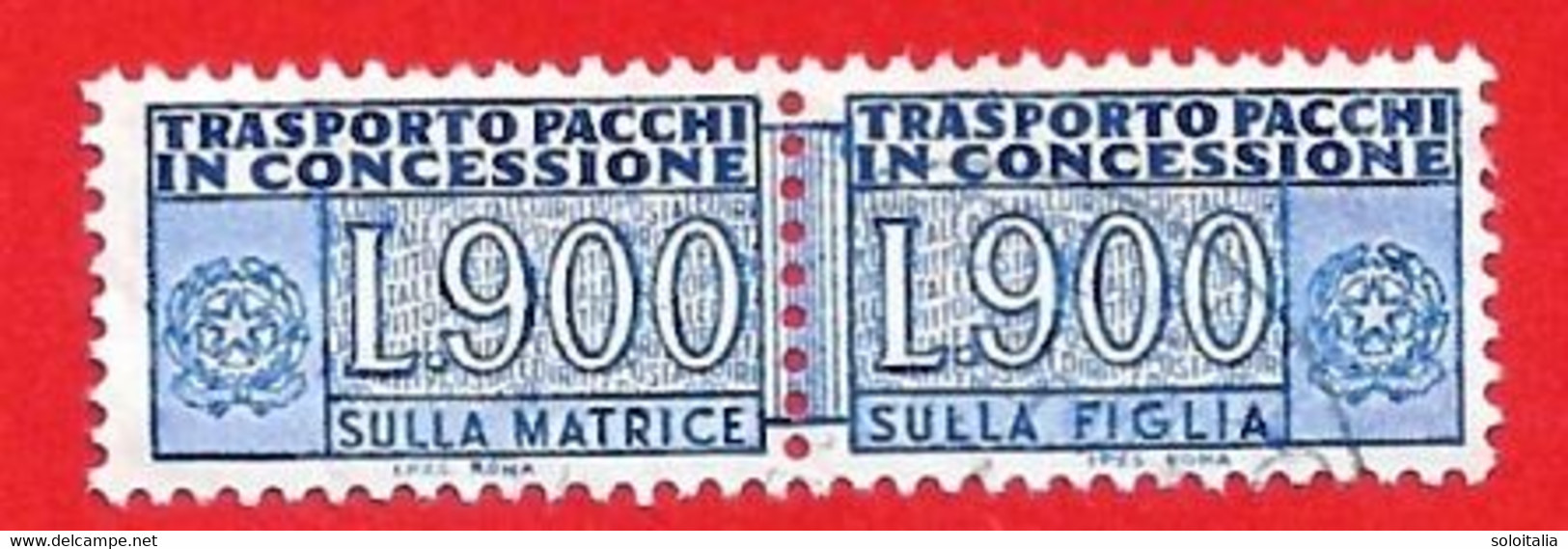 1946/81 (21) Pacchi In Concessione Filigrana Stelle IV Lire 900 - Usato - Colis-concession