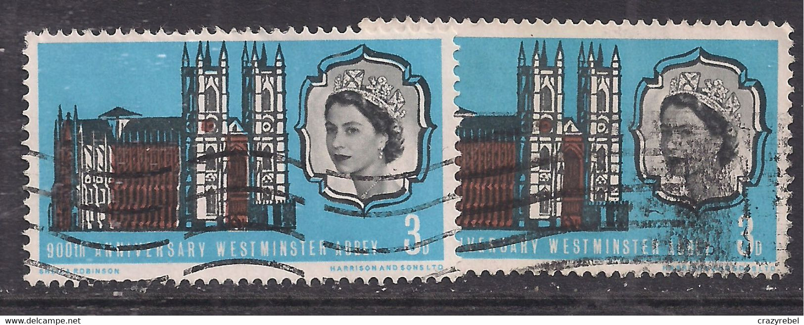 GB 1966 QE2 3d Anniv. Westminster Abbey Error Colour Shift SG 687 ( D1313 ) - Errors, Freaks & Oddities (EFOs