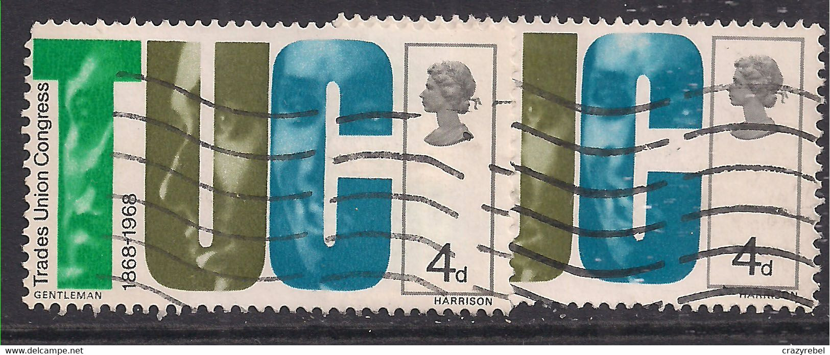 GB 1968 QE2 4d Anniversaries Error Small Gap U-C SG 767   ( C1386 ) - Errors, Freaks & Oddities (EFOs