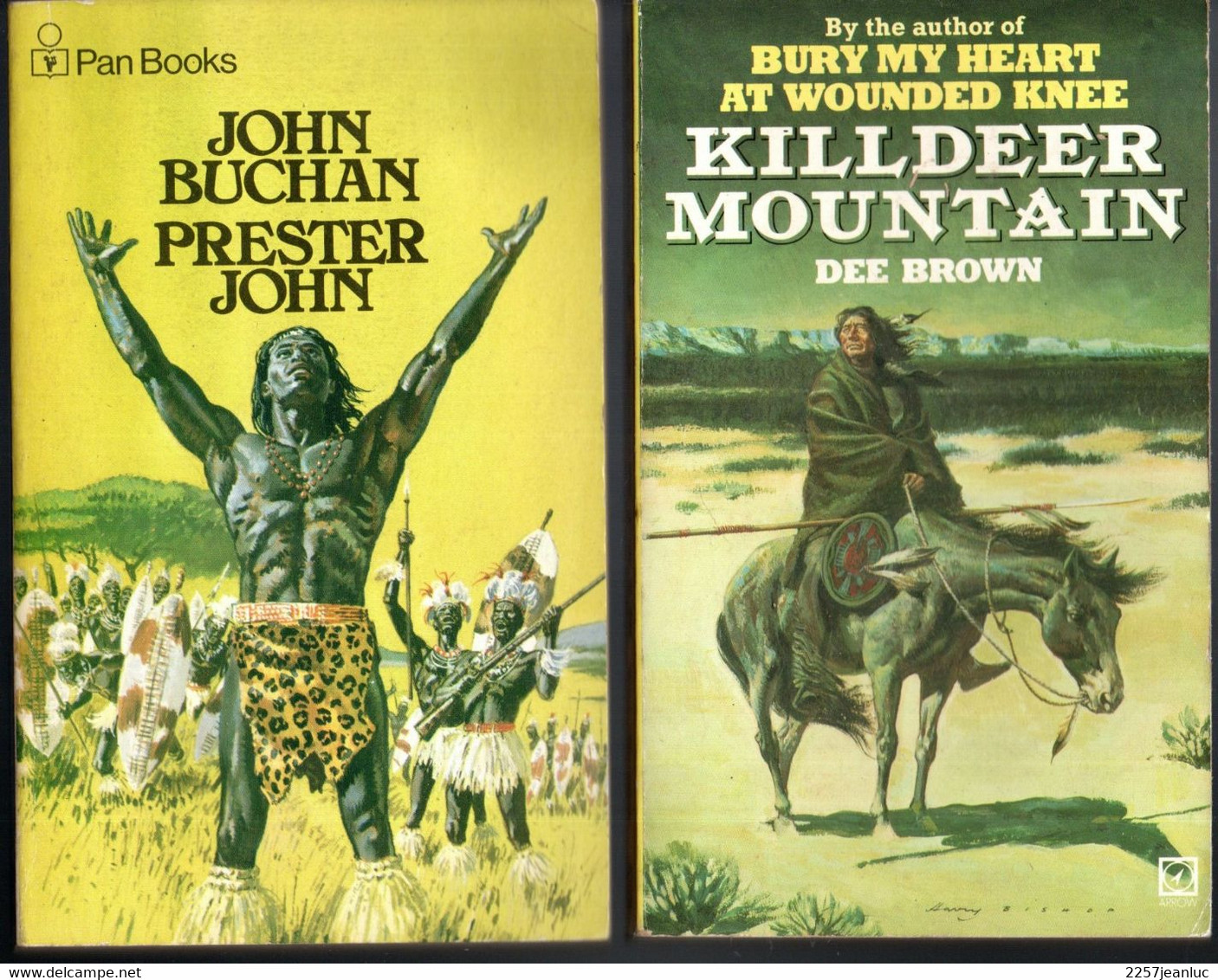 Lot 2 Romans Fiction :  John Buchan Prester John   ( Pan 1972 ) &  Killdeer Mountain  Dee Brown 1984 - Andere & Zonder Classificatie