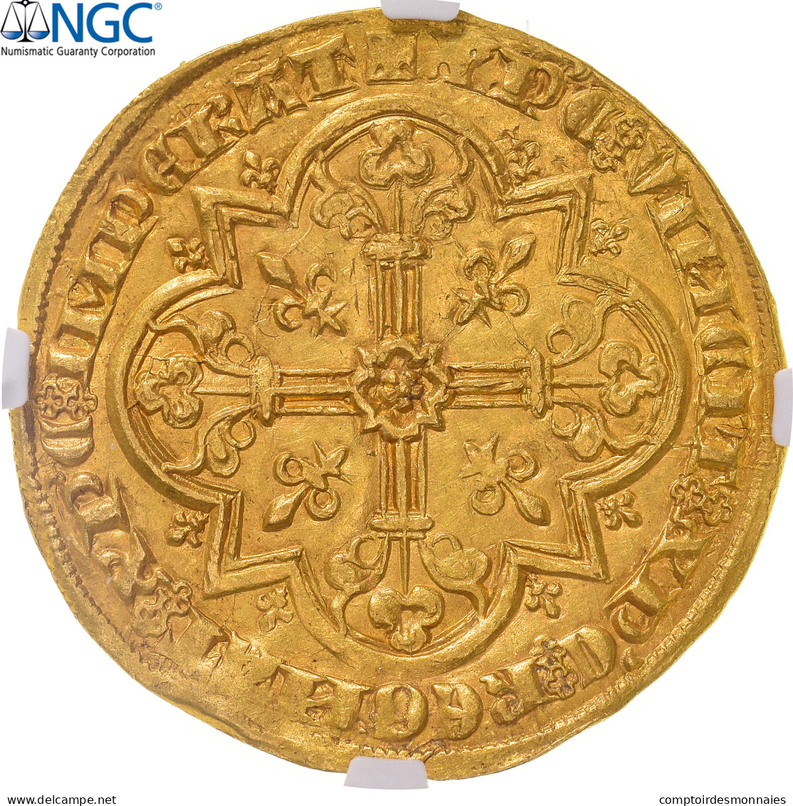 France, Jean II Le Bon, Mouton D'or, 1355, Trésor De Pontivy, Or, NGC, SUP+ - 1350-1364 Jan II Van Frankrijk (De Goede)