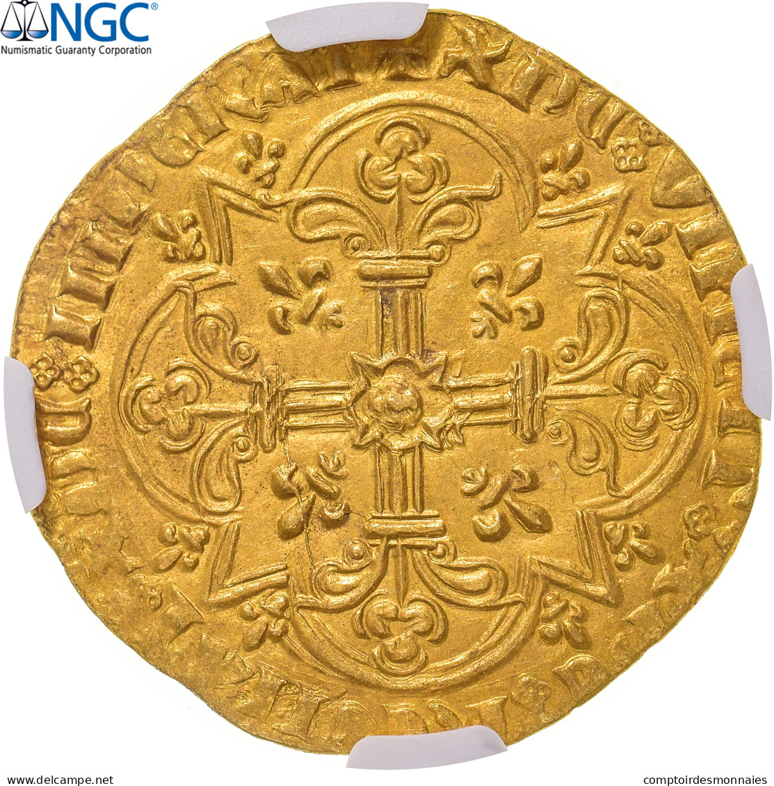 France, Jean II Le Bon, Mouton D'or, 1355, Trésor De Pontivy, Or, NGC, SUP+ - 1350-1364 Juan II El Bueno