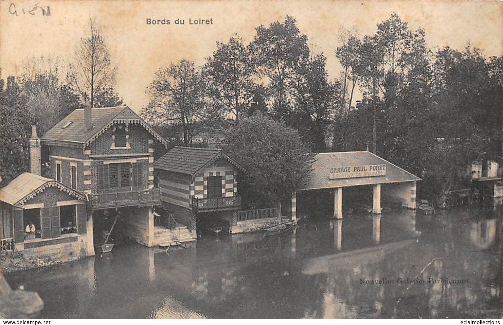 Gien       45     Bords Du Loiret. Garage Paul Poret        (voir Scan) - Gien