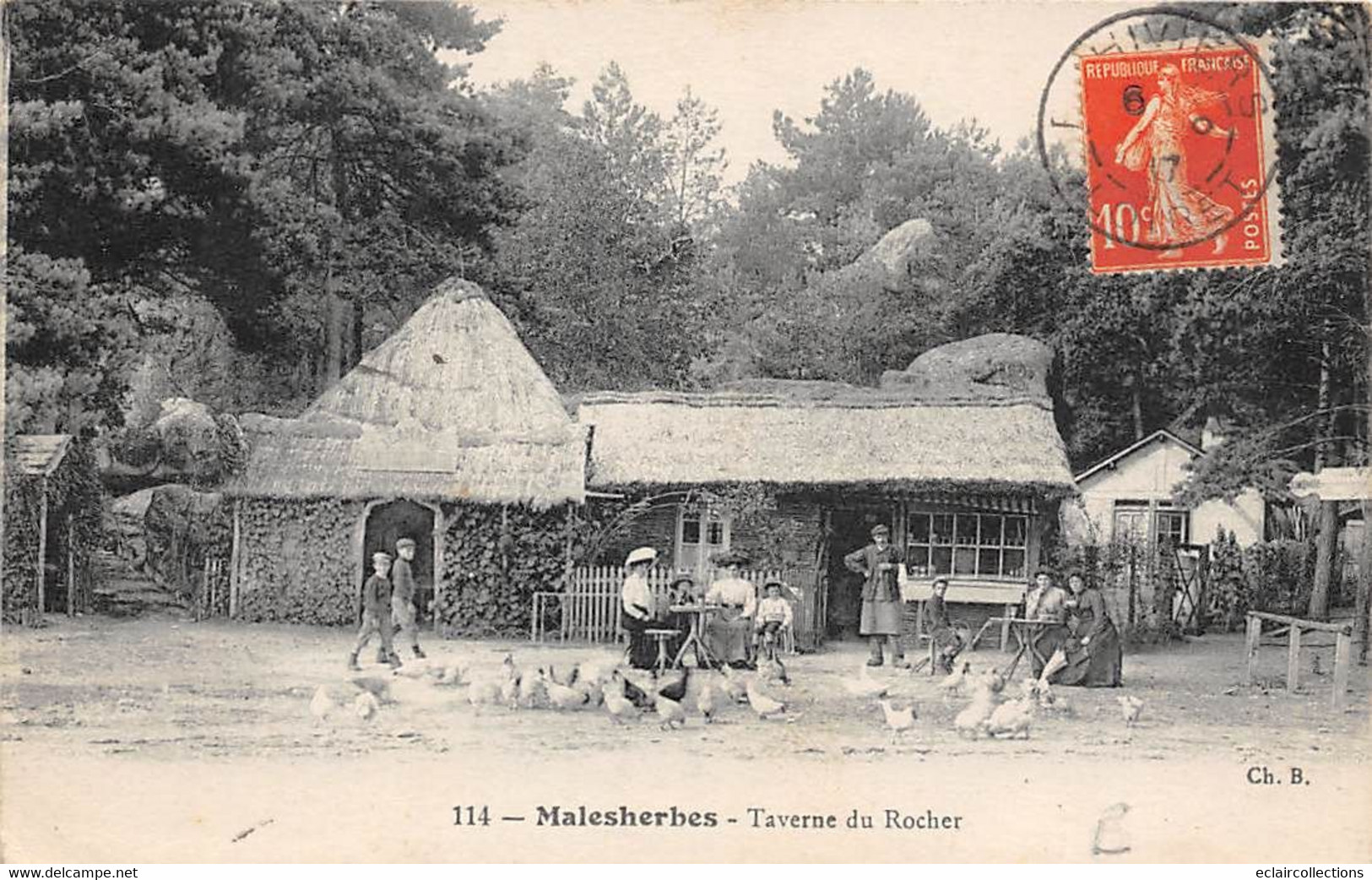 Malesherbes           45      Taverne Du Rocher N° 114       (voir Scan) - Malesherbes