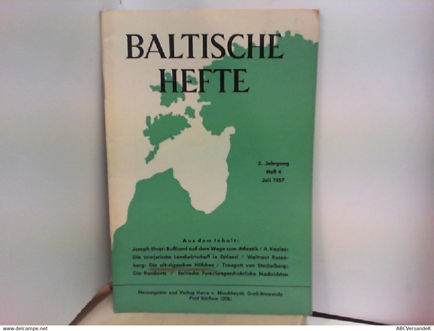 Baltische Hefte - 3. Jahrgang / Heft 4 - Autres & Non Classés