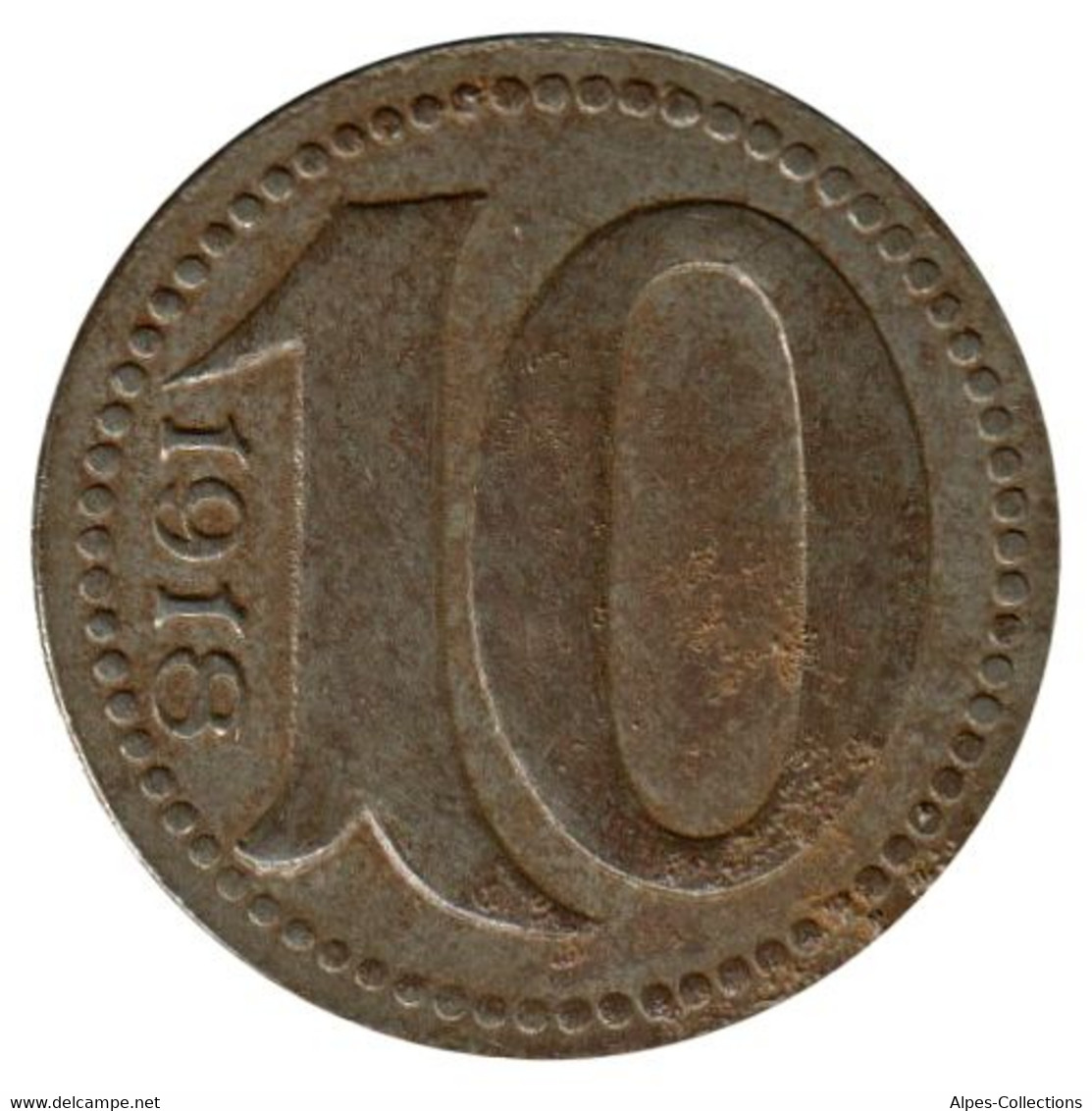 ALLEMAGNE - MAINZ - 10.5 - Monnaie De Nécessité - 10 Pfennig 1918 - Monetary/Of Necessity