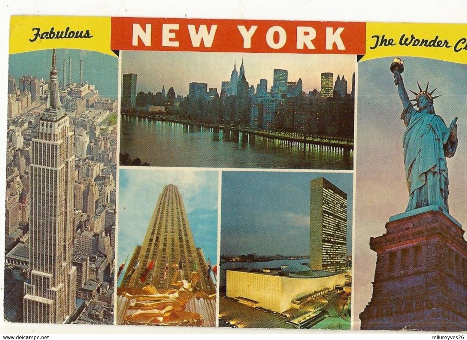 CPSM, USA. N°80118- 8, New-York City, The Wonder City......NY, Ed. D.R, 1976, Avec Timbres - Panoramic Views