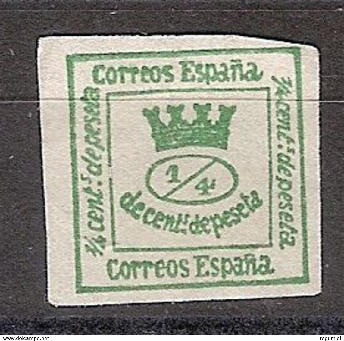 España 0130 (*) Cifras. 1872. Sin Goma  1/4 - Neufs