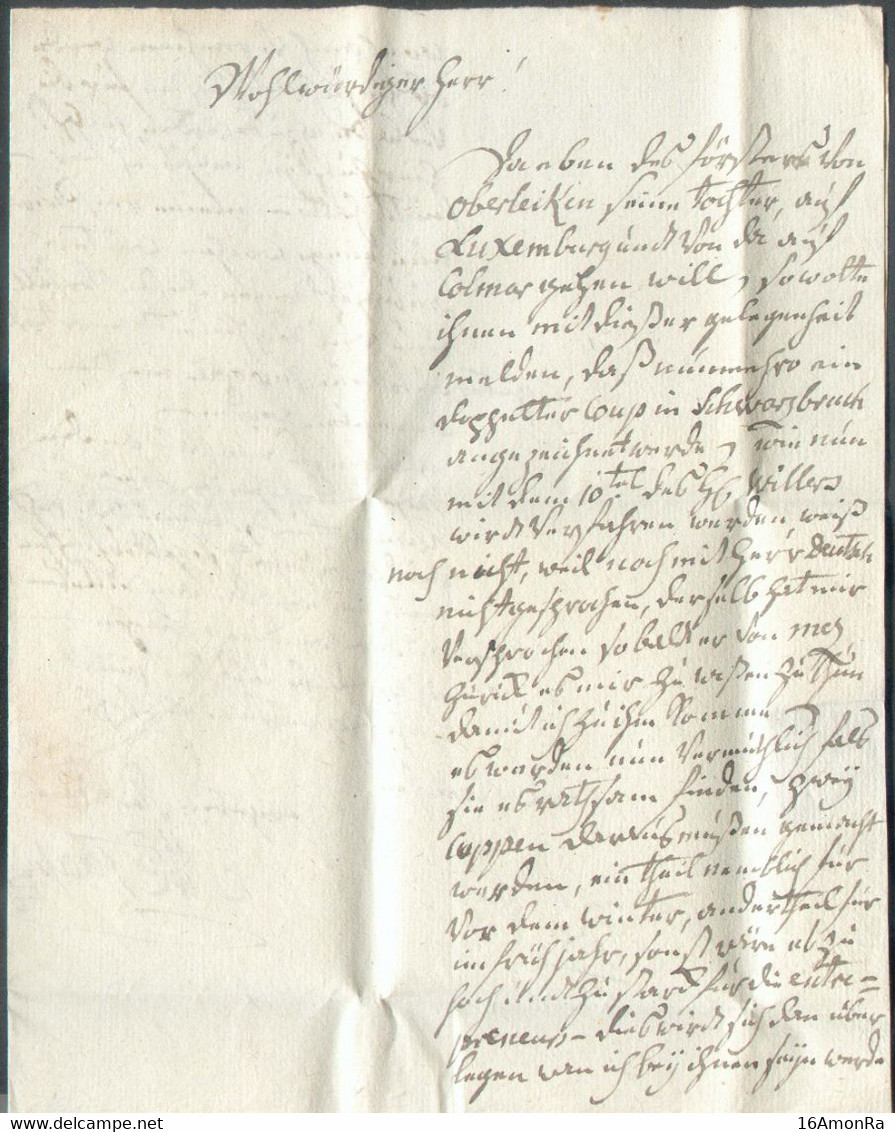 LAC De BERGH le 18 Mai 1797 + Manuscrit 'Par Exprès' Vers Colmar. Peut-être Une Des Plus Anciennes Indications D'Exprès - ...-1852 Prephilately