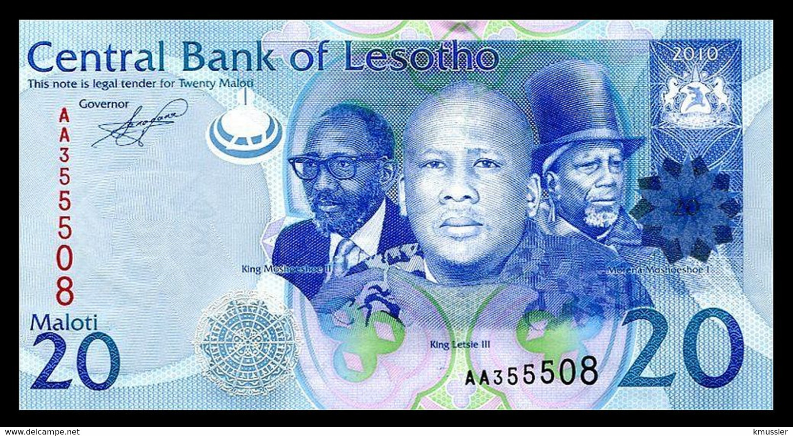 # # # Banknote Aus Lesotho 20 Maloti UNC # # # - Lesotho