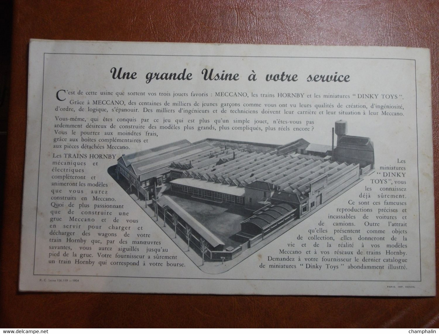 Meccano - Manuel D'instructions 5A - 1954 - Meccano