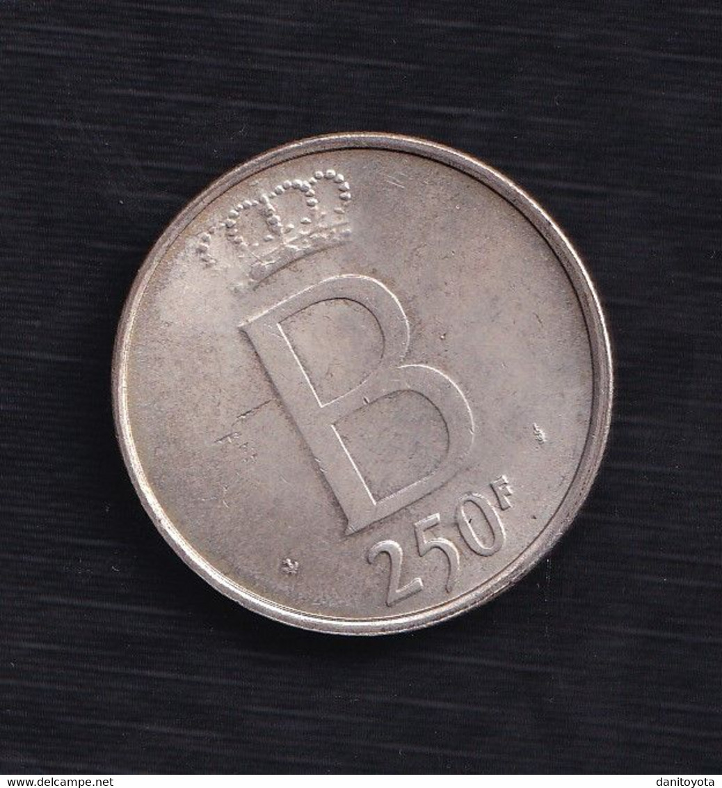 BELGICA.  AÑO 1951.  250 F PLATA - 250 Francs